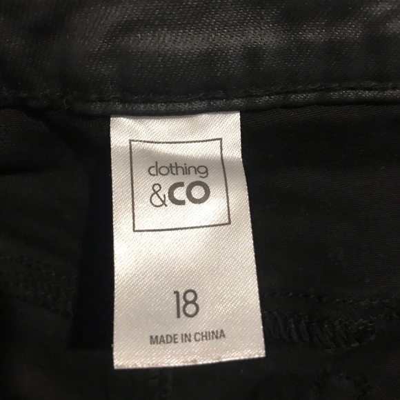 LADIES WETLOOK JEAN - BLACK - Picture 3 of 7